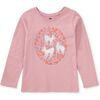Pearly Deer Graphic Tee, Hydrangea - T-Shirts - 1 - thumbnail