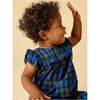 Plaid Ruffle Baby Romper, Busan Holiday Plaid - Rompers - 4