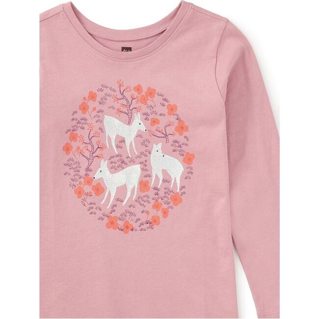 Pearly Deer Graphic Tee, Hydrangea