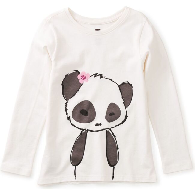 Panda Double Sided Graphic Tee, Chalk