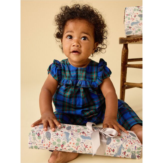 Plaid Ruffle Baby Romper, Busan Holiday Plaid - Rompers - 5
