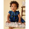 Plaid Ruffle Baby Romper, Busan Holiday Plaid - Rompers - 5