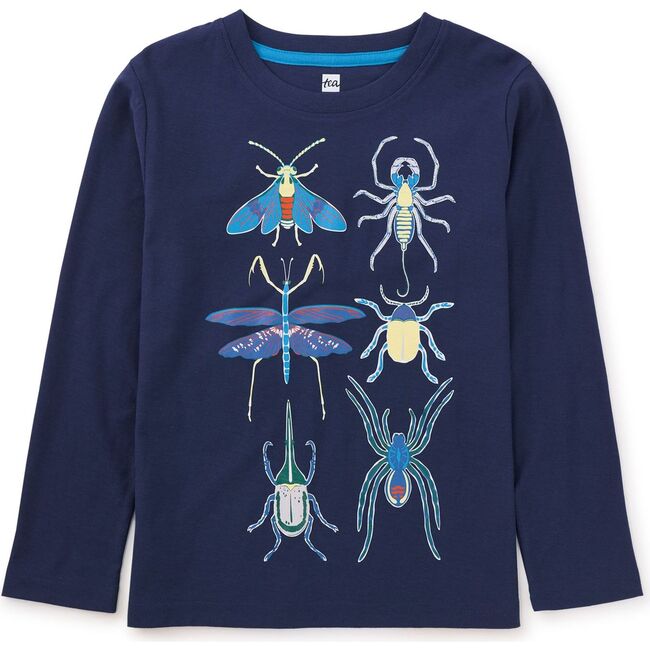 Lotsa Bugs Graphic Tee, Whale Blue