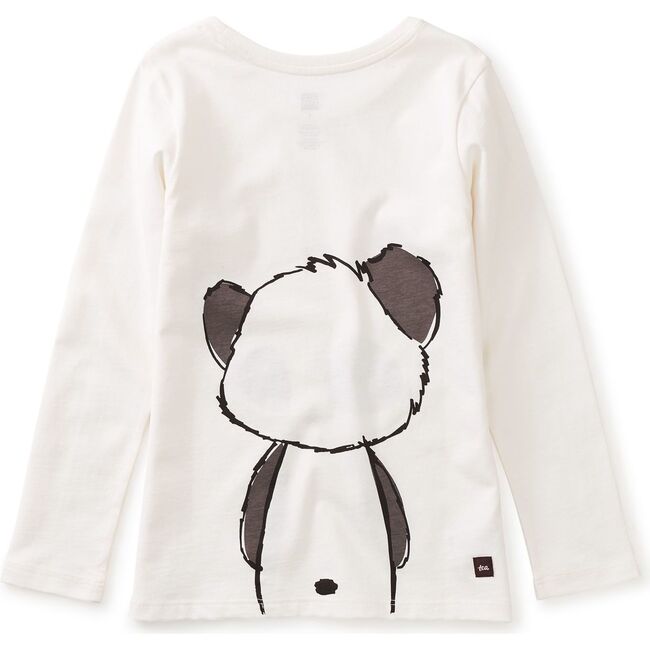 Panda Double Sided Graphic Tee, Chalk - T-Shirts - 2