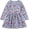 Long Sleeve Wrap Neck Dress, Butterfly Dance - Dresses - 1 - thumbnail