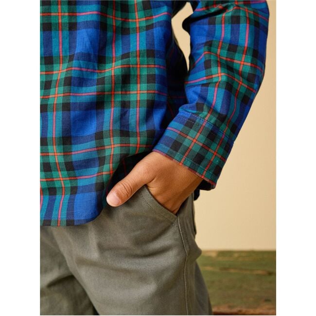 Plaid Button Up Shirt, Busan Holiday Plaid - Button Downs - 4