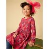 Long Sleeve Wrap Neck Dress, Vintage French Flowers - Dresses - 2