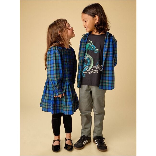 Plaid Button Up Shirt, Busan Holiday Plaid - Button Downs - 5
