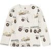 Long Sleeve Printed Pocket Tee, Snow Vehicles - T-Shirts - 1 - thumbnail