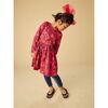 Long Sleeve Wrap Neck Dress, Vintage French Flowers - Dresses - 3