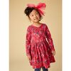 Long Sleeve Wrap Neck Dress, Vintage French Flowers - Dresses - 4