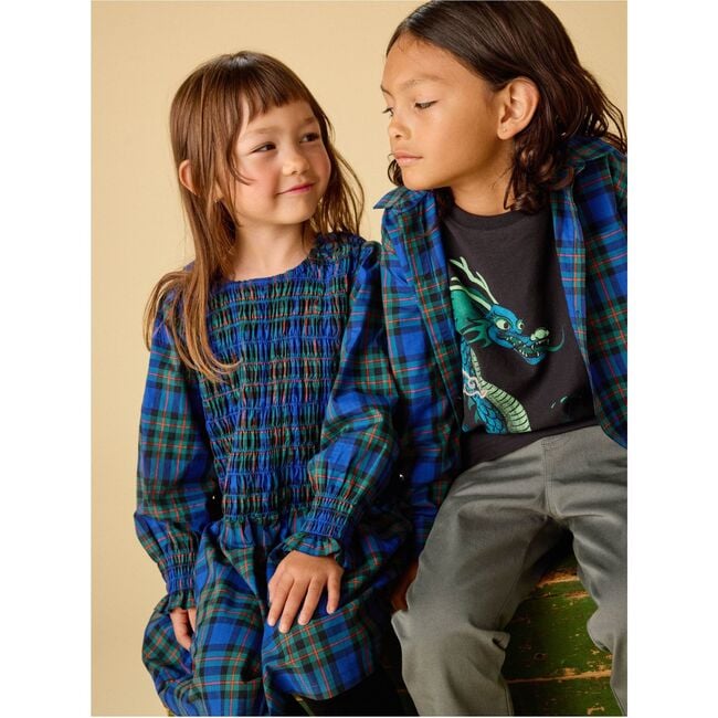 Plaid Button Up Shirt, Busan Holiday Plaid - Button Downs - 6