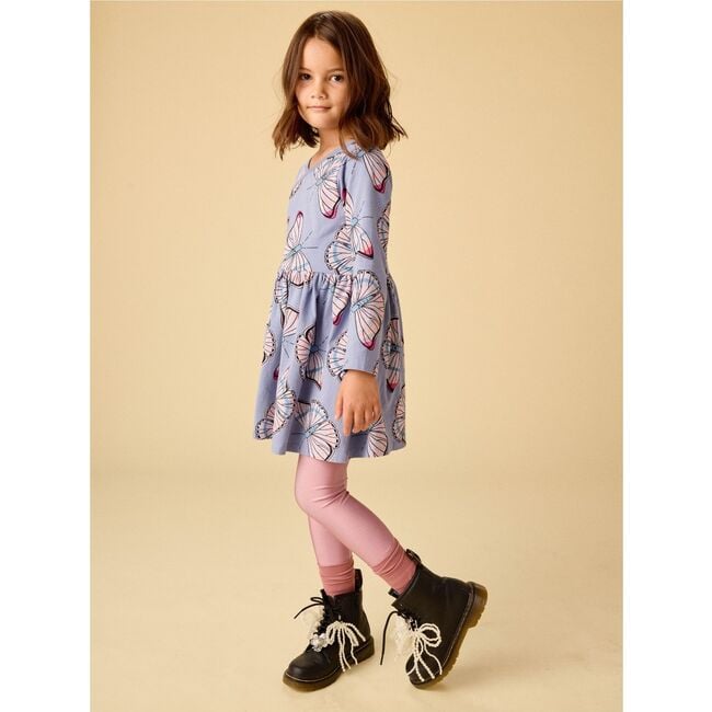 Long Sleeve Wrap Neck Dress, Butterfly Dance - Dresses - 4