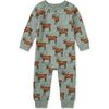 Long Sleeve Pocket Baby Romper, Painted Deer - Rompers - 1 - thumbnail