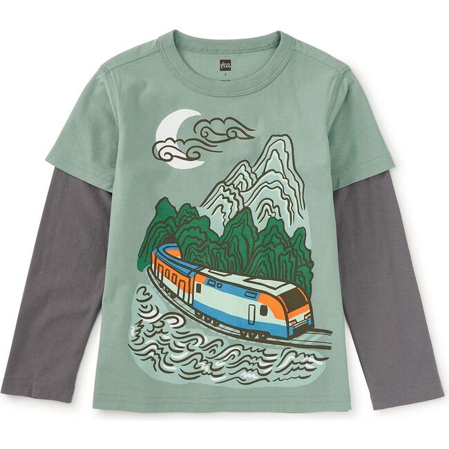 Korean Train Layered Tee, Sea