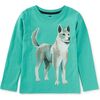 Korean Jindo Dog Graphic Tee, GLAZE BLUE - T-Shirts - 1 - thumbnail
