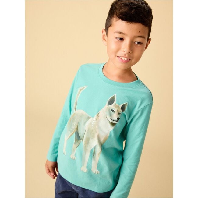 Korean Jindo Dog Graphic Tee, GLAZE BLUE - T-Shirts - 2