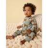 Long Sleeve Pocket Baby Romper, Painted Deer - Rompers - 6