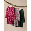 Long Sleeve Wrap Neck Dress, Jeju Island Orchid - Dresses - 5 - thumbnail