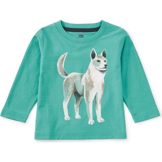 Korean Jindo Dog Graphic Tee, GLAZE BLUE - T-Shirts - 4