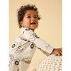 Long Sleeve Pocket Baby Romper, Snow Vehicles - Rompers - 4