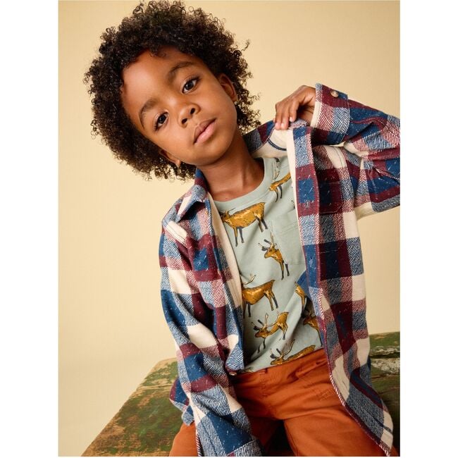 Knit Shacket, Cappadocia Plaid - Jackets - 4