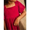 Puff Shoulder Velour Dress, RED WAGON - Dresses - 5 - thumbnail