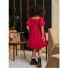 Puff Shoulder Velour Dress, RED WAGON - Dresses - 6 - thumbnail