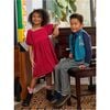 Puff Shoulder Velour Dress, RED WAGON - Dresses - 7 - thumbnail