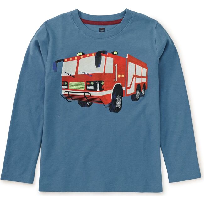 Firetruck Graphic Tee, Coronet Blue