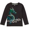 Dragon Double Sided Graphic T, Jet Black - T-Shirts - 1 - thumbnail