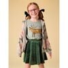 Deer & Butterflies Graphic Tee, Sea - T-Shirts - 4 - thumbnail