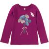 Butterfly Bouquet Graphic Tee, Cosmic Berry - T-Shirts - 1 - thumbnail
