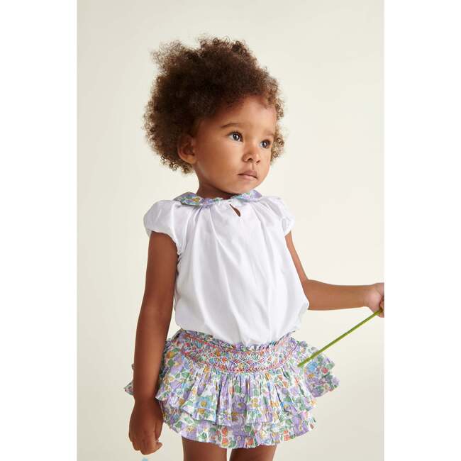 Laurent Cotton Baby Blouse, White - Blouses - 2