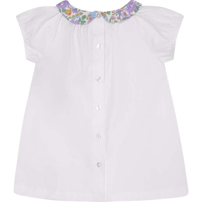 Laurent Cotton Baby Blouse, White - Blouses - 3