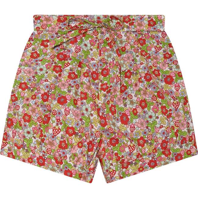 Girls Summer Shorts Mia, Multicolour Strawberry Print - Shorts - 1