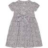 Hand-smocked Girls Dress Posie, White - Dresses - 4 - thumbnail