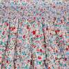 Hand-Smocked Ruffle Skirt Nancy, White Floral - Skirts - 3 - thumbnail