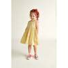 Hand-Smocked Girls Dress Minnie, Yellow - Dresses - 2 - thumbnail