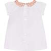 Baby Cotton Blouse Juno, White & Pink Floral - Blouses - 3 - thumbnail