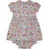 Hand-Smocked Baby Dress Freesia, White, Red & Blue - Dresses - 4 - thumbnail
