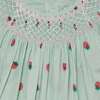 Strawberry Print Baby Dress Fiesta, Green & White - Dresses - 3 - thumbnail