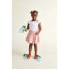 Girls Smocked Ruffle Skirt Miyuki, Pink Floral - Skirts - 2 - thumbnail