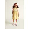 Made With Liberty Fabric Smocked Girls Dress Marina, Yellow - Dresses - 2 - thumbnail
