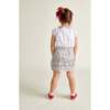 Hand-Smocked Ruffle Skirt Nancy, White Floral - Skirts - 5 - thumbnail