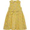 Made With Liberty Fabric Smocked Girls Dress Marina, Yellow - Dresses - 4 - thumbnail