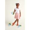 Girls Smocked Ruffle Skirt Miyuki, Pink Floral - Skirts - 4 - thumbnail