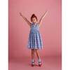 Maui Smocked Girls Dress, Blue Print - Dresses - 2 - thumbnail