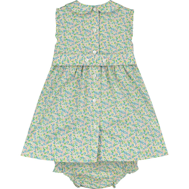 Naomi Smocked Baby Dress, Green Multi - Dresses - 3