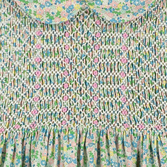 Naomi Smocked Baby Dress, Green Multi - Dresses - 4
